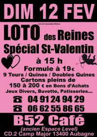 Dim 12 Février : Loto de la Saint-Valentin au B52 Café Aubagne !. Le dimanche 12 février 2017 à Aubagne. Bouches-du-Rhone.  15H00